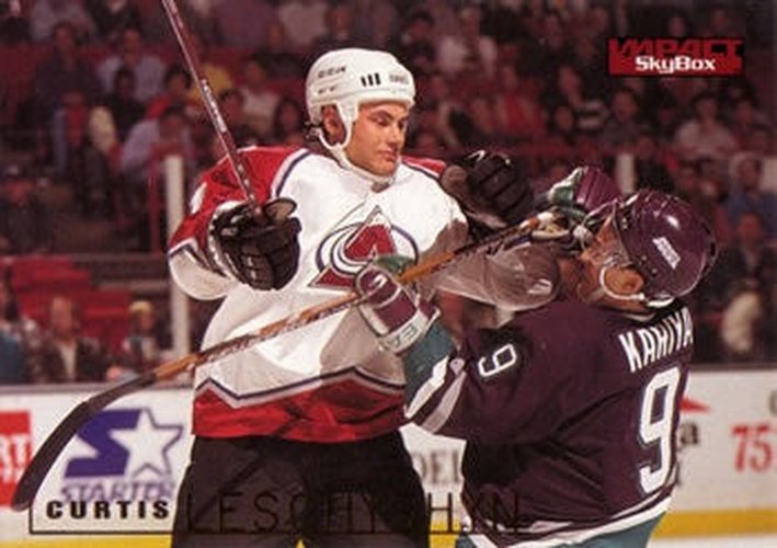 #38 Curtis Leschyshyn - Colorado Avalanche - 1995-96 SkyBox Impact Hockey