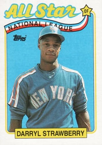 #390 Darryl Strawberry - New York Mets - 1989 Topps Baseball