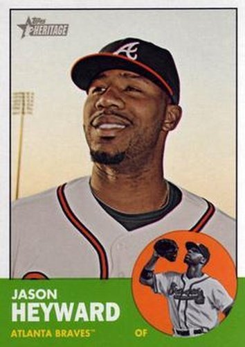 #390 Jason Heyward - Atlanta Braves - 2012 Topps Heritage Baseball