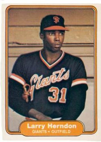 #390 Larry Herndon - San Francisco Giants - 1982 Fleer Baseball