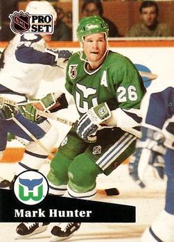 #390 Mark Hunter - 1991-92 Pro Set Hockey