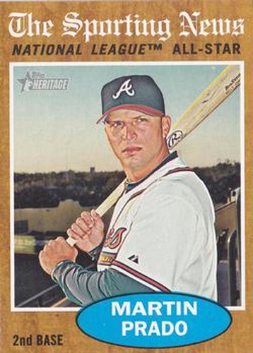 #391 Martin Prado - Atlanta Braves - 2011 Topps Heritage Baseball