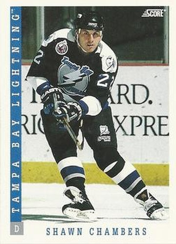 #391 Shawn Chambers - Tampa Bay Lightning - 1993-94 Score Canadian Hockey