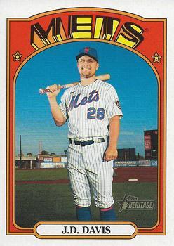 #391 J.D. Davis - New York Mets - 2021 Topps Heritage Baseball