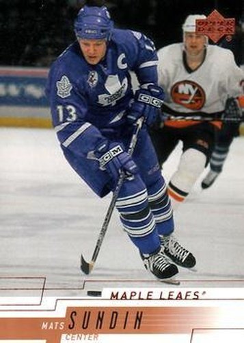 #391 Mats Sundin - Toronto Maple Leafs - 2000-01 Upper Deck Hockey