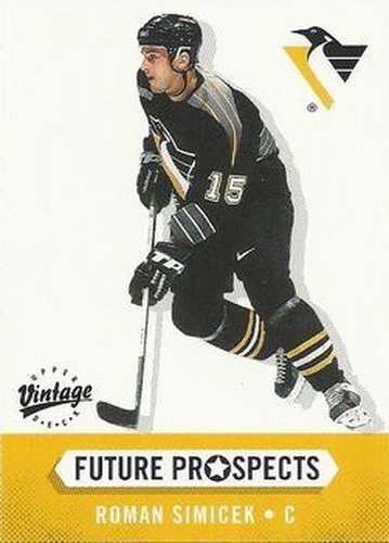 #391 Roman Simicek - Pittsburgh Penguins - 2000-01 Upper Deck Vintage Hockey