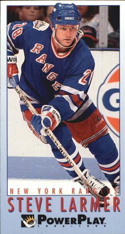 #392 Steve Larmer - New York Rangers - 1993-94 Fleer PowerPlay Hockey