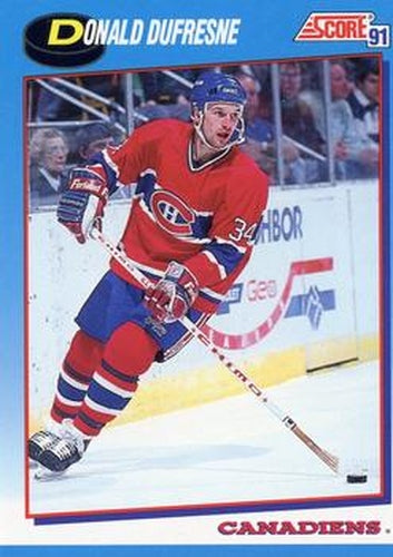 #392 Donald Dufresne - Montreal Canadiens - 1991-92 Score Canadian Bilingual Hockey