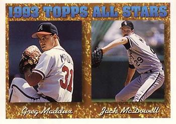 #392 Greg Maddux / Jack McDowell - Atlanta Braves / Chicago White Sox - 1994 Topps Baseball