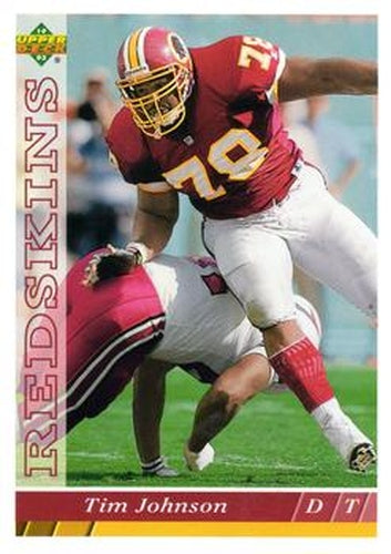 #392 Tim Johnson - Washington Redskins - 1993 Upper Deck Football