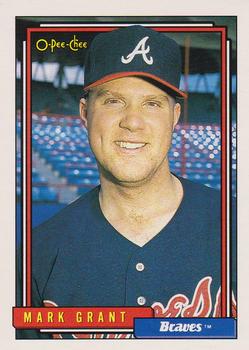 #392 Mark Grant - Atlanta Braves - 1992 O-Pee-Chee Baseball