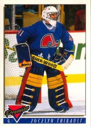 #393 Jocelyn Thibault - Quebec Nordiques - 1993-94 O-Pee-Chee Premier Hockey