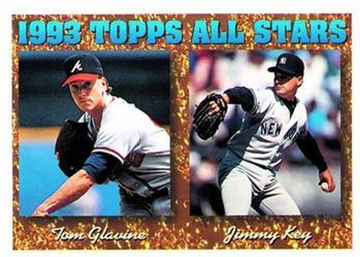 #393 Tom Glavine / Jimmy Key - Atlanta Braves / New York Yankees - 1994 Topps Baseball