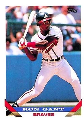 #393 Ron Gant - Atlanta Braves - 1993 Topps Baseball