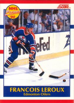 #393 Francois Leroux - Edmonton Oilers - 1990-91 Score Canadian Hockey