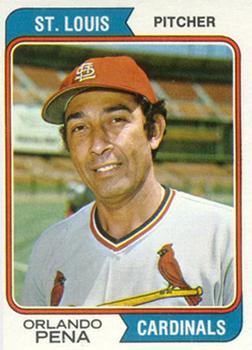 #393 Orlando Pena - St. Louis Cardinals - 1974 Topps Baseball