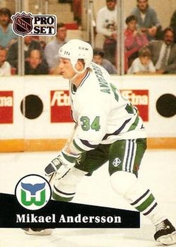 #394 Mikael Andersson - 1991-92 Pro Set Hockey