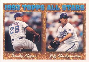 #394 Randy Myers / Jeff Montgomery - Kansas City Royals / Chicago Cubs - 1994 Topps Baseball