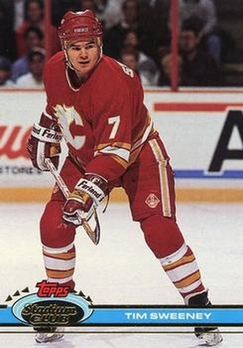 #394 Tim Sweeney - Calgary Flames - 1991-92 Stadium Club Hockey
