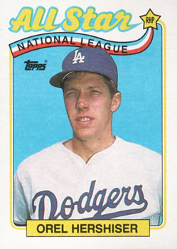 #394 Orel Hershiser - Los Angeles Dodgers - 1989 Topps Baseball