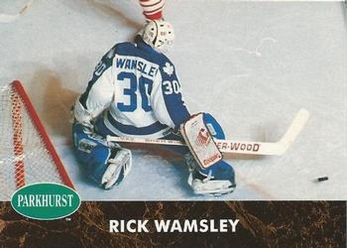 #394 Rick Wamsley - Toronto Maple Leafs - 1991-92 Parkhurst Hockey