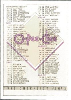 #395 Checklist 133-264 - 1993 O-Pee-Chee Baseball