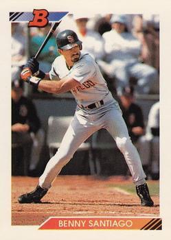 #395 Benny Santiago - San Diego Padres - 1992 Bowman Baseball
