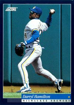 #395 Darryl Hamilton - Milwaukee Brewers -1994 Score Baseball