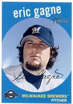 #395 Eric Gagne - Milwaukee Brewers - 2008 Topps Heritage Baseball