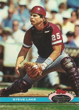 #395 Steve Lake - Philadelphia Phillies - 1991 Stadium Club Baseball