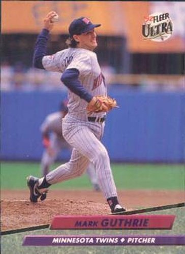#396 Mark Guthrie - Minnesota Twins - 1992 Ultra Baseball