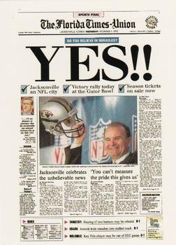 #396 Jacksonville Jaguars - Jacksonville Jaguars - 1994 Pro Line Live Football