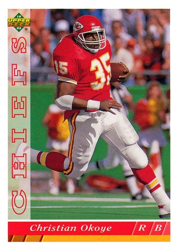 #396 Christian Okoye - Kansas City Chiefs - 1993 Upper Deck Football