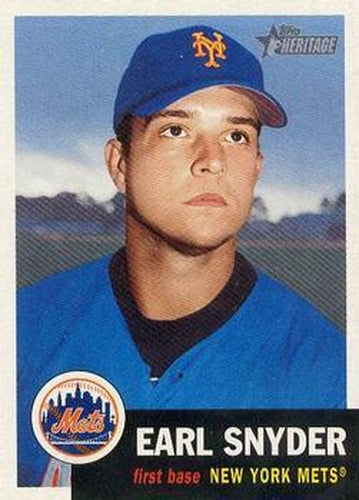 #396 Earl Snyder - New York Mets - 2002 Topps Heritage Baseball
