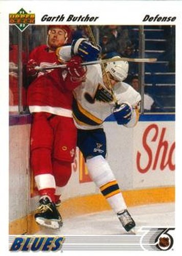 #397 Garth Butcher - St. Louis Blues - 1991-92 Upper Deck Hockey