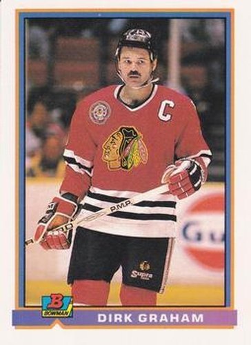 #397 Dirk Graham - Chicago Blackhawks - 1991-92 Bowman Hockey
