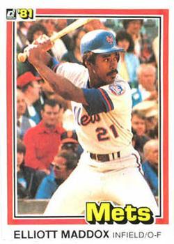 #397 Elliott Maddox - New York Mets - 1981 Donruss Baseball