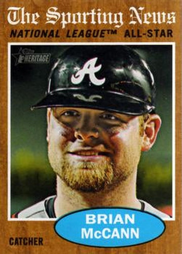 #397 Brian McCann - Atlanta Braves - 2011 Topps Heritage Baseball