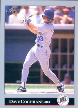 #398 Dave Cochrane - Seattle Mariners - 1992 Leaf Baseball