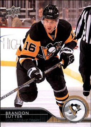 #399 Brandon Sutter - Pittsburgh Penguins - 2014-15 Upper Deck Hockey