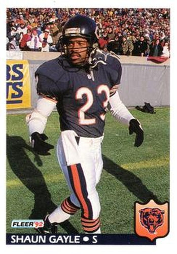 #39 Shaun Gayle - Chicago Bears - 1992 Fleer Football