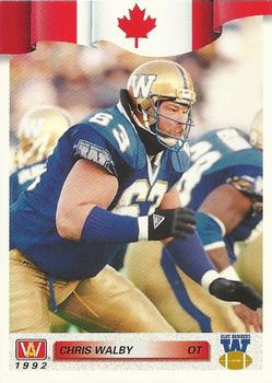 #39 Chris Walby - Winnipeg Blue Bombers - 1992 All World CFL Football