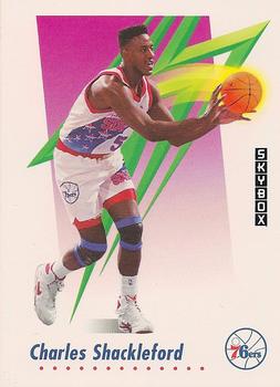 #639 Charles Shackleford - Philadelphia 76ers - 1991-92 SkyBox Basketball