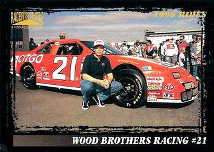 #39 Michael Waltrip w/Car - Wood Brothers Racing - 1996 Pinnacle Racer's Choice Racing