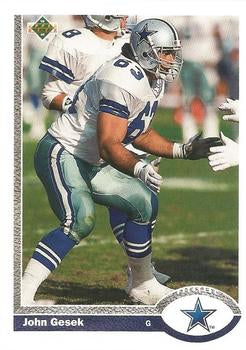 #39 John Gesek - Dallas Cowboys - 1991 Upper Deck Football