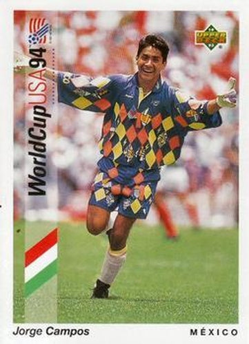 #39 Jorge Campos - Mexico - 1993 Upper Deck World Cup Preview English/Spanish Soccer