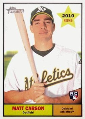#39 Matt Carson - Oakland Athletics - 2010 Topps Heritage Baseball