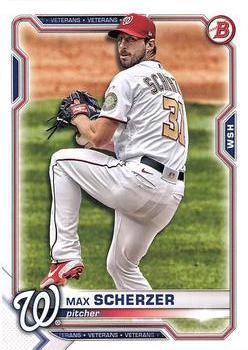 #39 Max Scherzer - Washington Nationals - 2021 Bowman Baseball