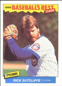 #39 Rick Sutcliffe - Chicago Cubs - 1986 Fleer Baseball's Best Sluggers vs. Pitchers Baseball