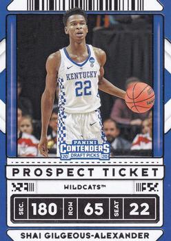 #39 Shai Gilgeous-Alexander - Kentucky Wildcats - 2020 Panini Contenders Draft Picks Basketball